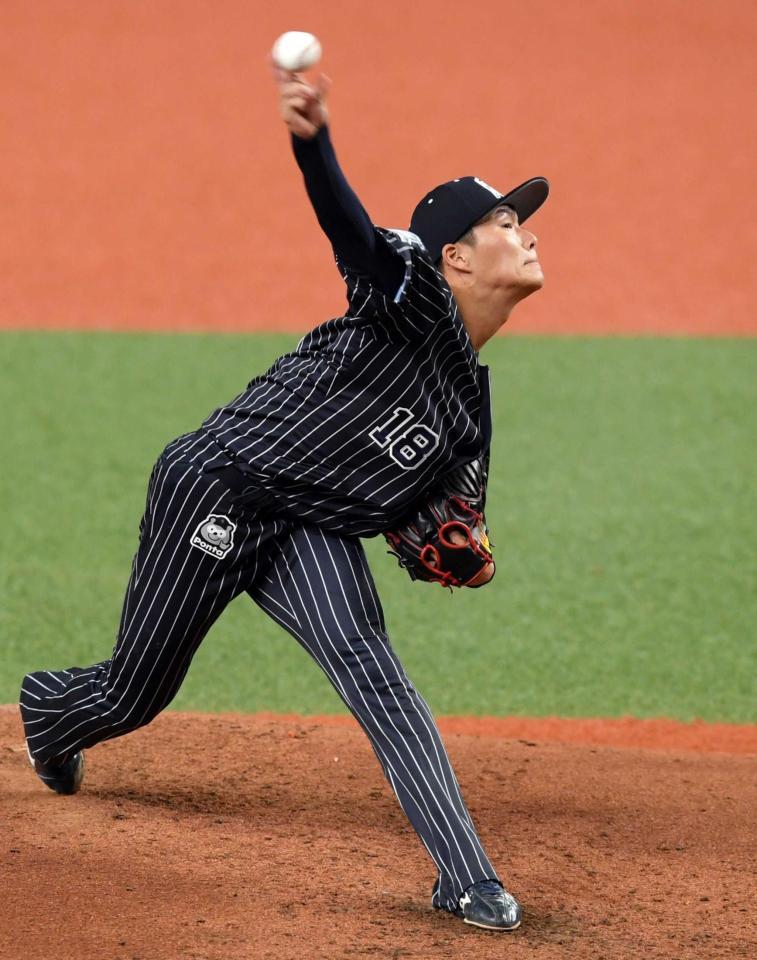 　力投する山本（撮影・山口登）