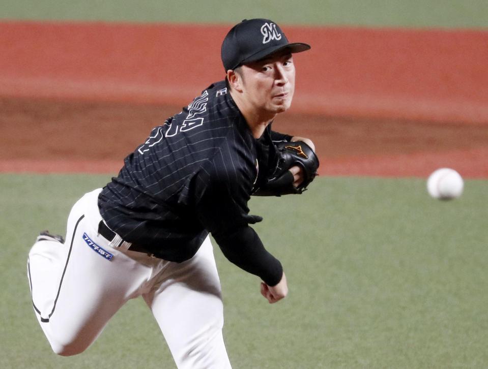 　西武戦に先発したロッテ・美馬＝メットライフドーム