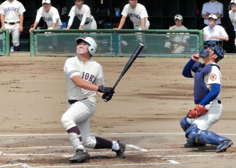 　４番としてチームをけん引した盛岡一・高橋