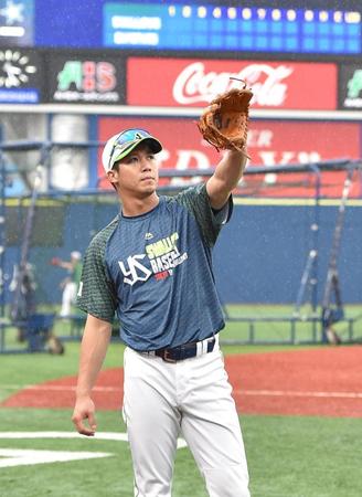 スタメンを外れた山田哲（撮影・金田祐二）