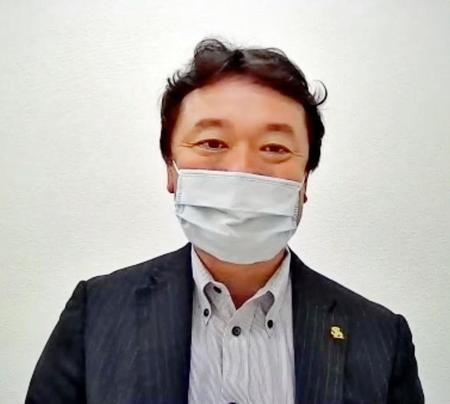 　オンライン会見に臨むソフトバンク・三笠ＧＭ