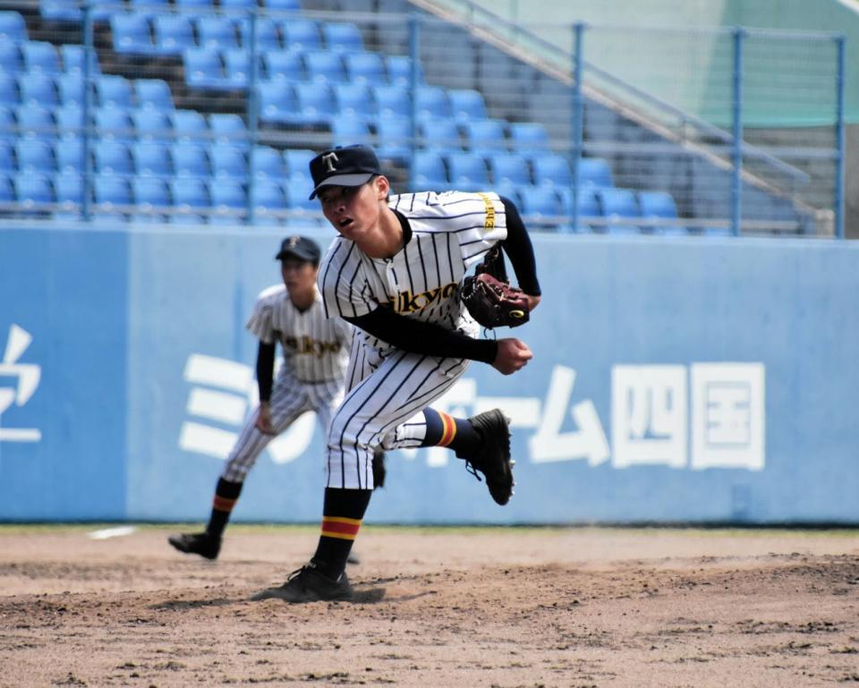 先発した帝京五・片山維