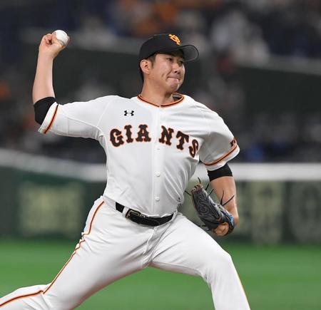 先発し、力投する菅野（撮影・田中太一）