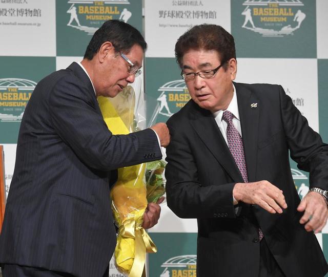 田淵氏「野球界に戻ってきた浩二と尽力していく」殿堂入り表彰式で