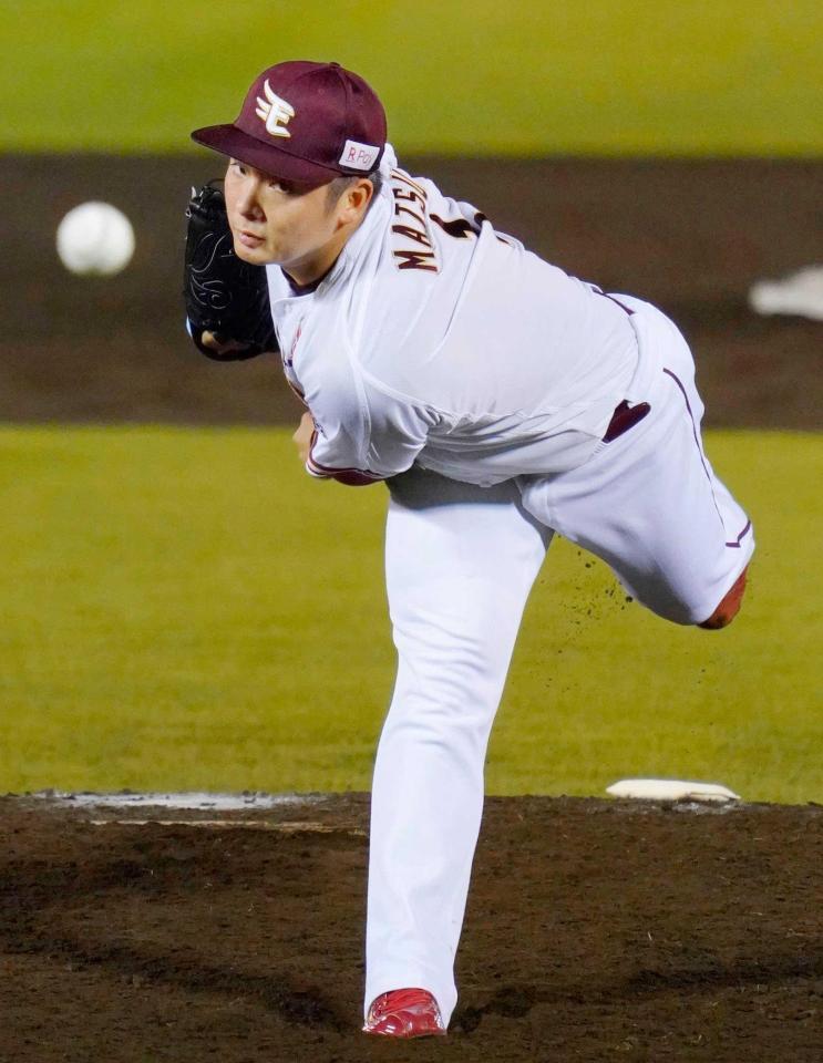 　７回１安打無失点で今季初勝利を挙げた楽天・松井（共同）