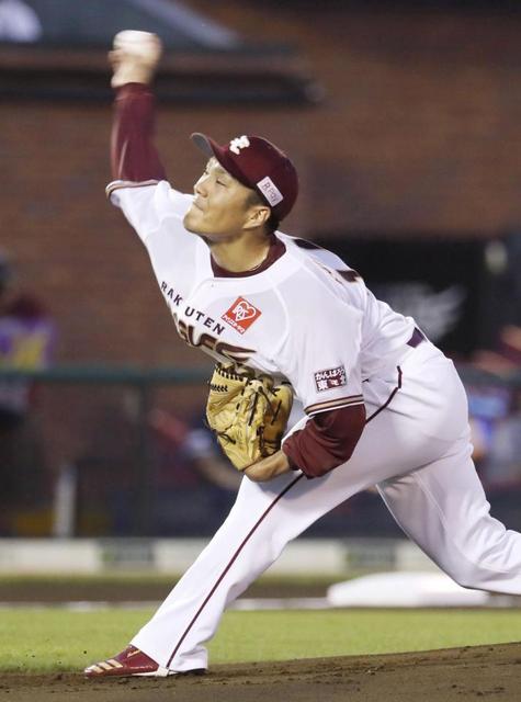 楽天・則本昂、降板の理由はベンチ裏での転倒 右手を切る