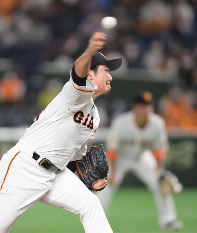 力投する巨人・菅野智之＝東京ドーム（撮影・金田祐二）