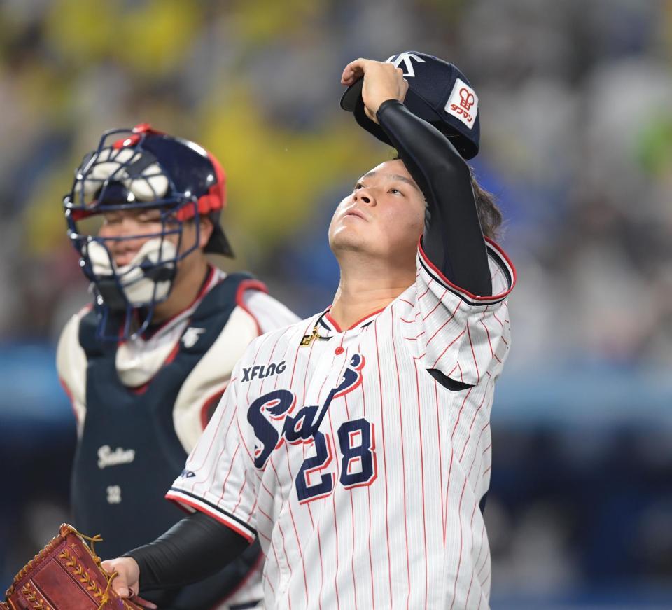 ６回３失点のヤクルト・吉田喜