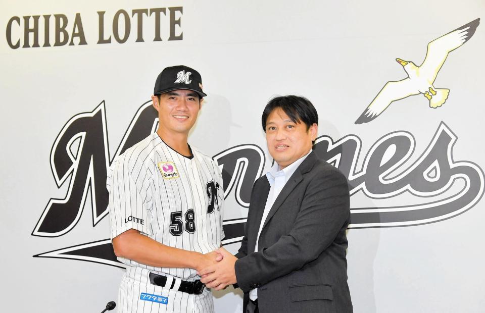 ロッテ・松本球団本部長「必ずやってくれる」新加入チェンの活躍に期待
