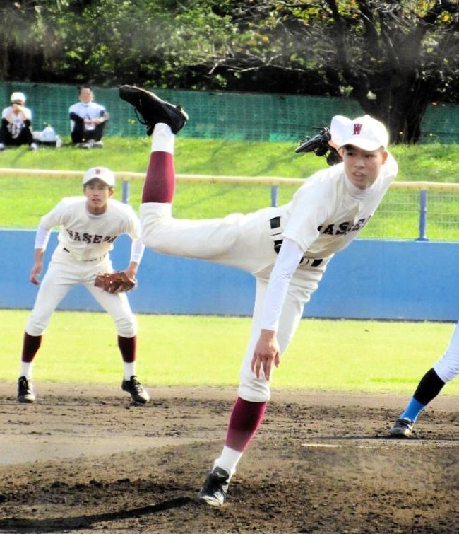 　完投勝利を挙げた早実のエース・田和（撮影・畠山賢大）