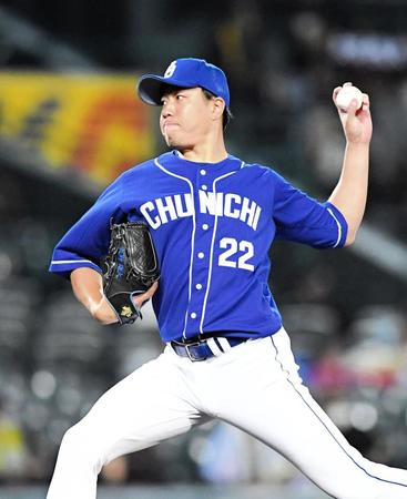 力投する中日・大野雄＝甲子園（撮影・北村雅宏）