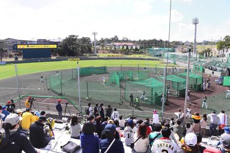 　宜野座での阪神１軍キャンプ＝２０年