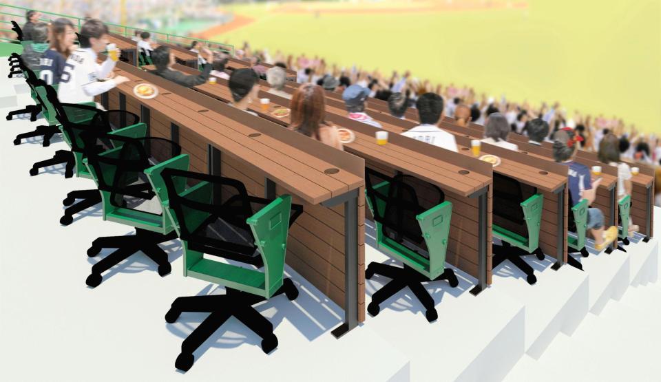 「メイトー　ホームランバーパノラマテラス」のイメージ（西武球団提供）