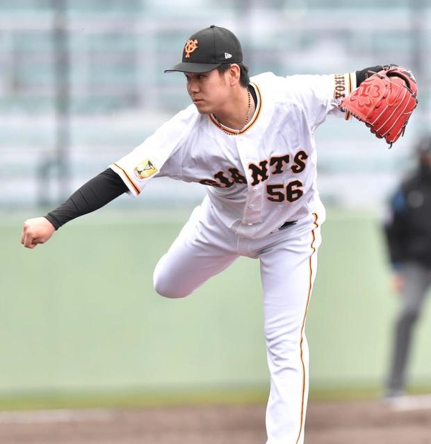 巨人ドラ４伊藤優 ２回無安打無失点 初実戦４失点から修正 野球 デイリースポーツ Online