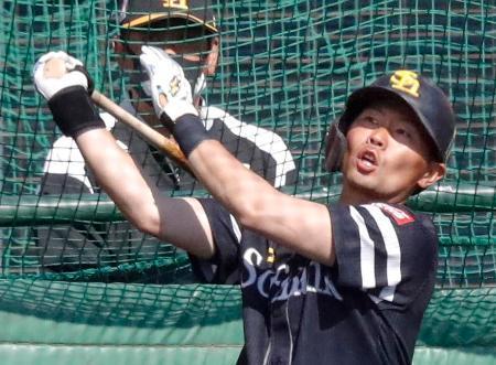 ソフトＢ中村晃、初の特打で備え２３日から対外試合