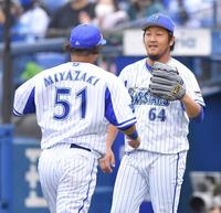 　ピンチを迎えるも無失点に抑えた風張（右）＝撮影・伊藤笙子