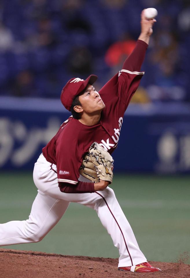 　先発し、４イニング３失点の楽天・早川