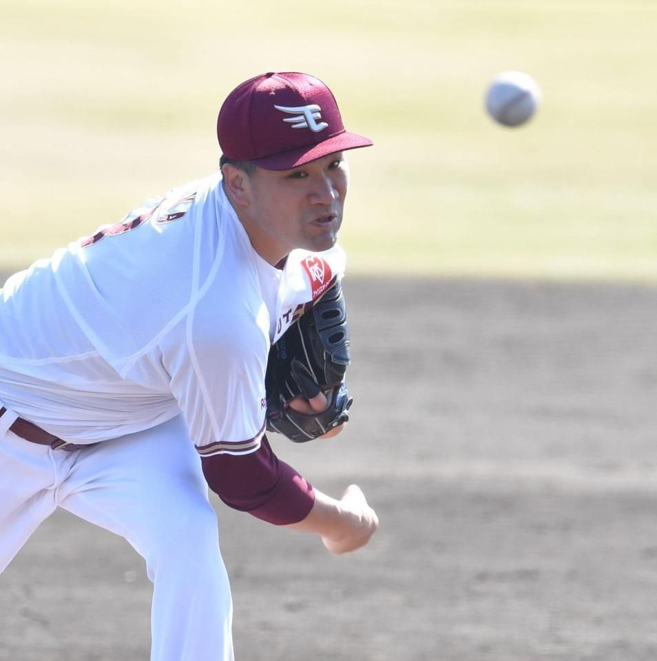 　ＤｅＮＡ戦に登板し力投する田中将（撮影・西岡正）