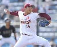 　７回無失点の好投を見せた先発の則本昂（撮影・開出牧）