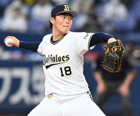 　先発し力投する山本（撮影・飯室逸平）