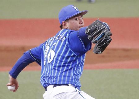 　先発し４回１失点と好投した浜口