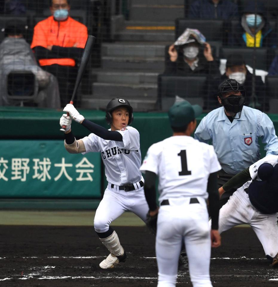 中京大中京 先制点はランニング２点本塁打 甲子園初打席の櫛田が左翼へ放つ 野球 デイリースポーツ Online