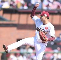 　力投する高田萌（撮影・金田祐二）