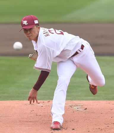 　力投する早川（撮影・金田祐二）