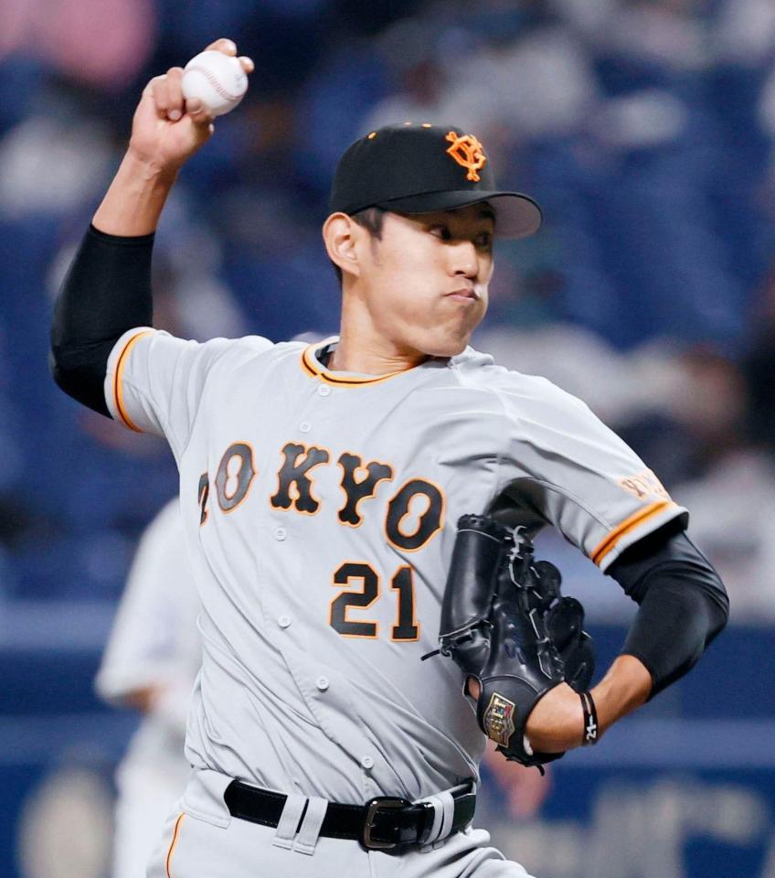 中日戦に先発した巨人・井納＝バンテリンドーム