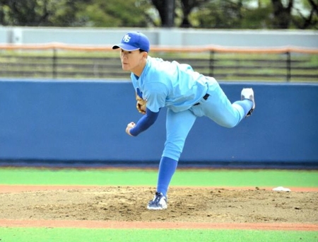 「３番・投手」として出場した日体大・矢沢