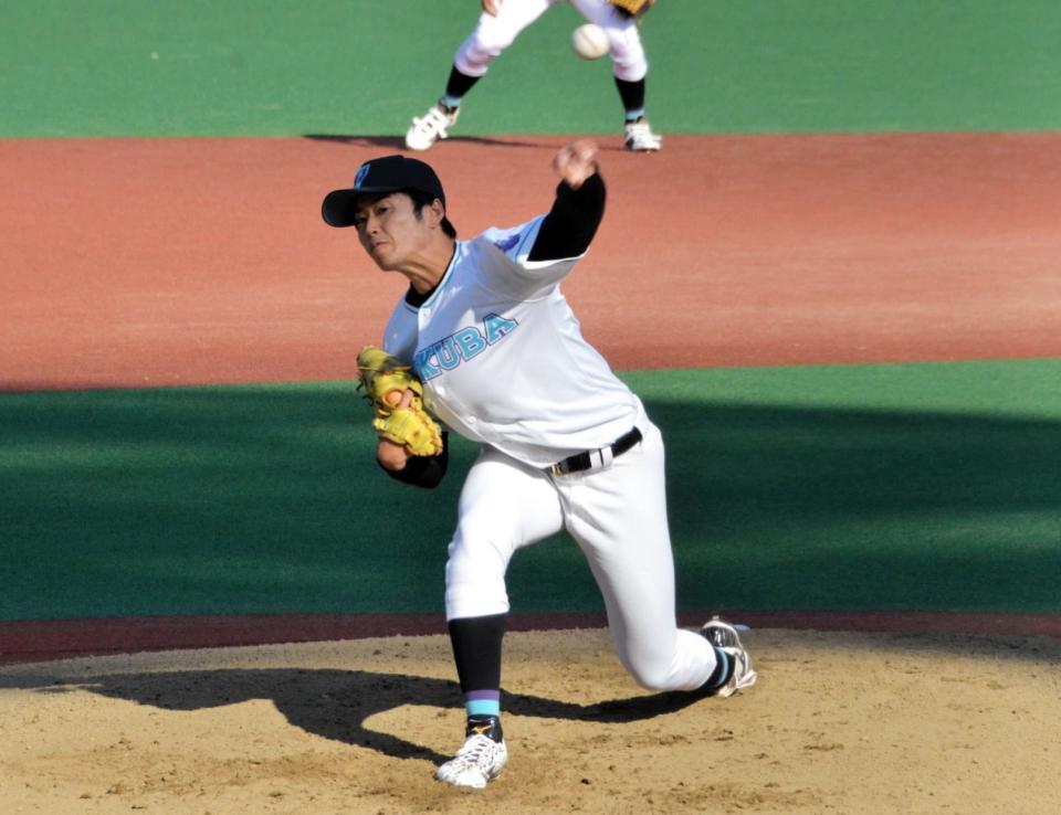 　開幕戦で完封勝利を挙げた筑波大・佐藤隼