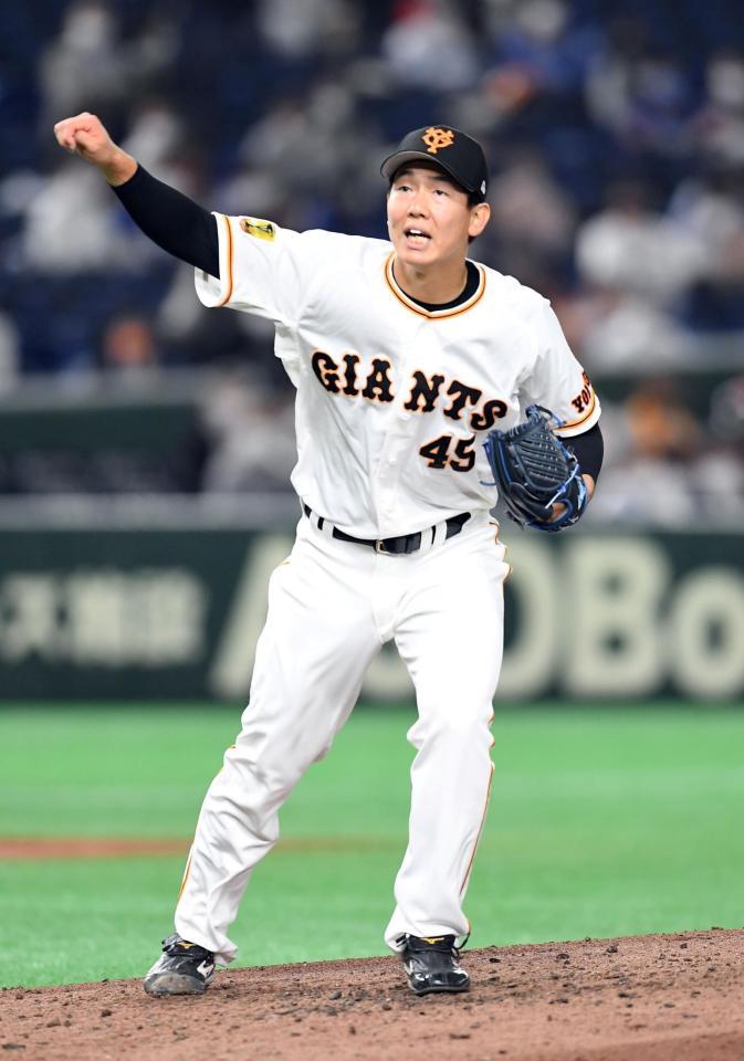 中日打線を相手に力投する巨人・畠世周＝東京ドーム（撮影・佐藤厚）