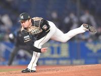 力投する日本ハム・池田隆英＝ＺＯＺＯマリンスタジアム（撮影・伊藤笙子）