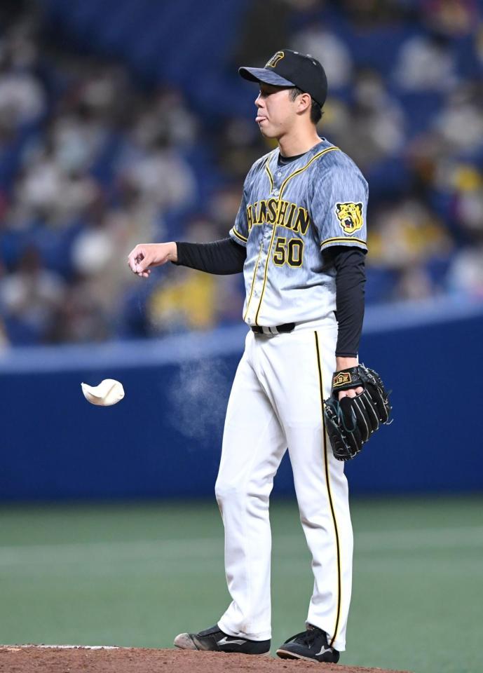 　２回、根尾に適時打を浴びた青柳（撮影・北村雅宏）