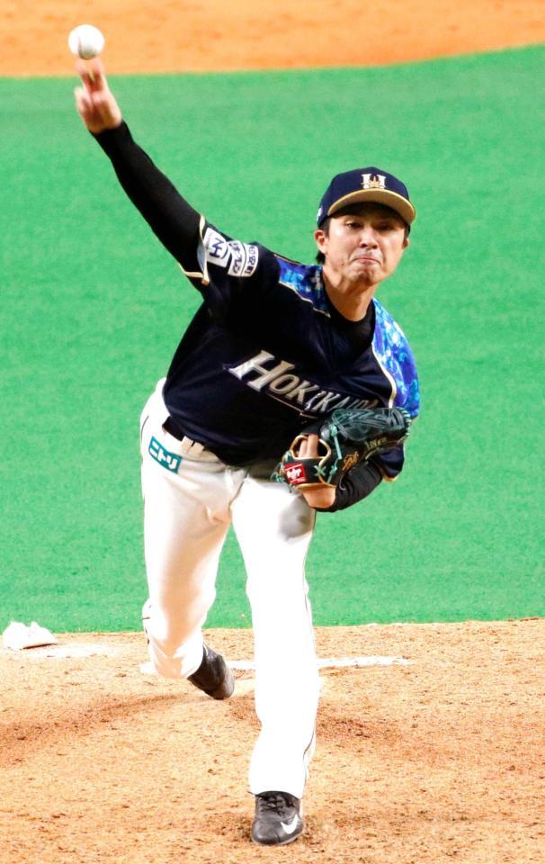 　７回１失点で３勝目を挙げた上沢