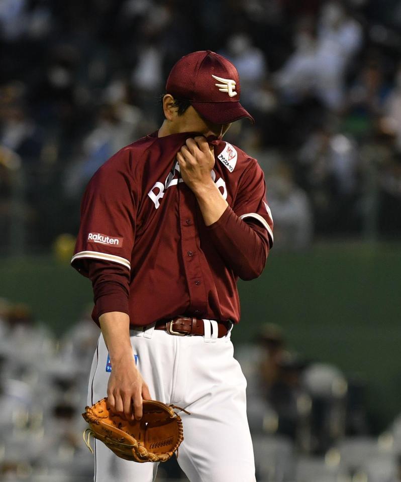 　３回５失点で降板した涌井