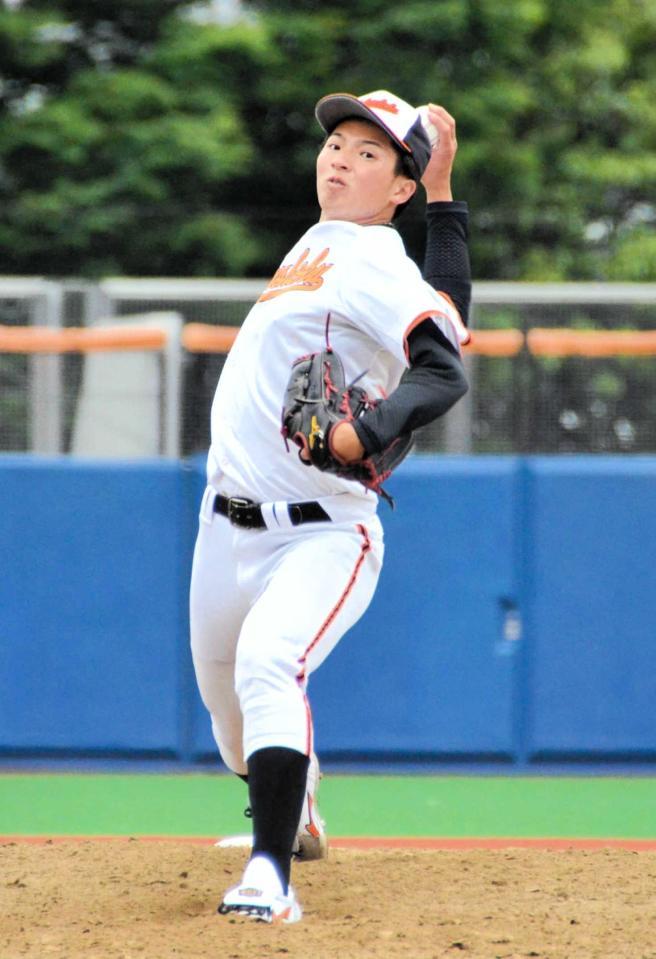 　９回１失点で完投した拓大・川船