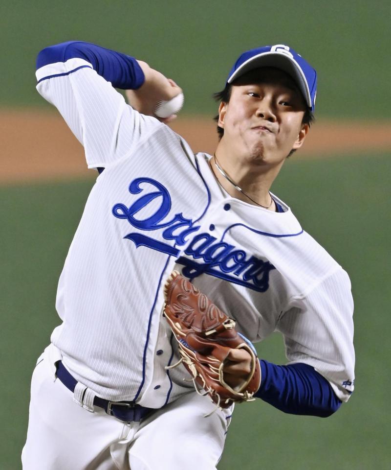 　ソフトバンク戦に先発した中日・柳