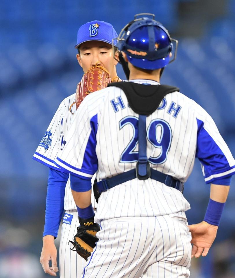 ２回途中で降板した先発の大貫（撮影・開出牧）