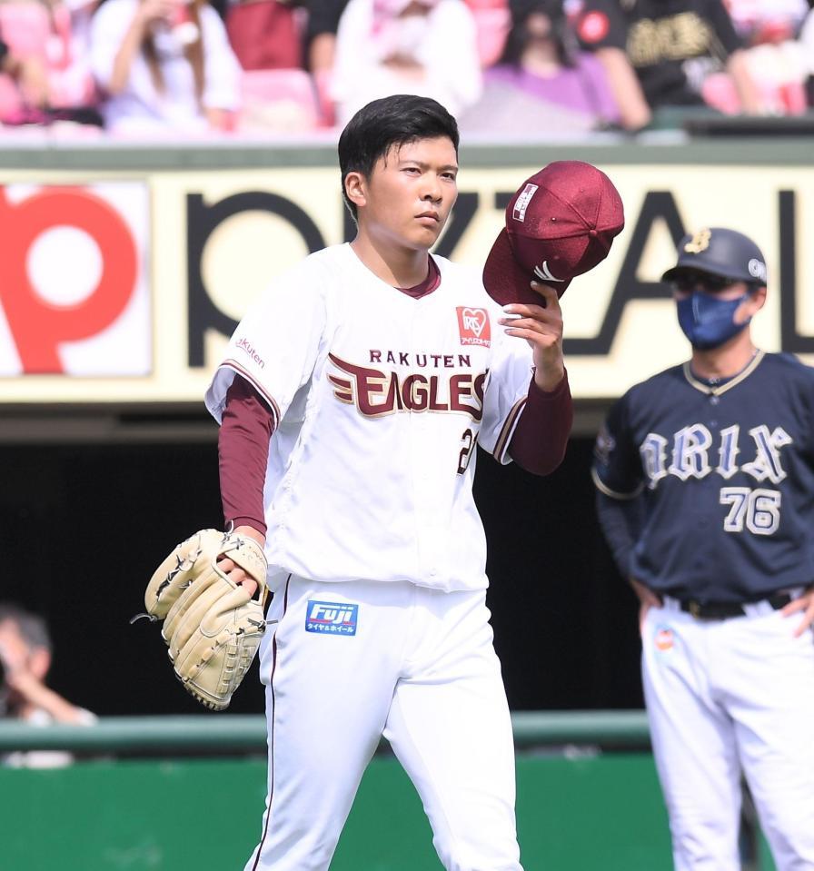 　６回、ロメロに適時打を浴び厳しい表情の早川