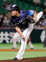 　プロ野球のソフトバンク戦に登板し、39試合連続無失点でプロ野球新記録を達成した西武の平良海馬投手＝１日、福岡市のペイペイドーム