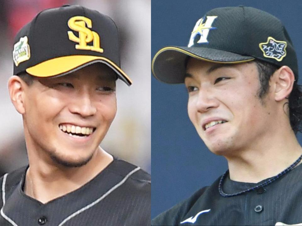 　千賀滉大（左）と伊藤大海