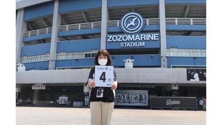 マリンスタジアム通算１０００勝で思い出を語る場内アナウンス担当歴３１年の谷保恵美さん（球団提供）