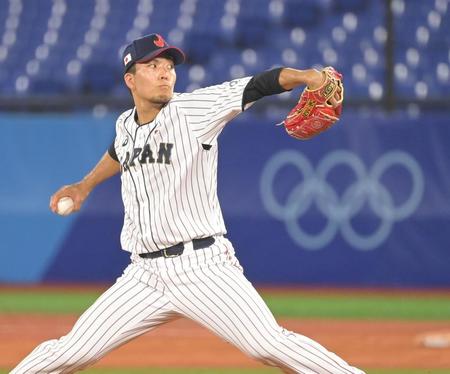 　力投する千賀（撮影・高部洋祐）