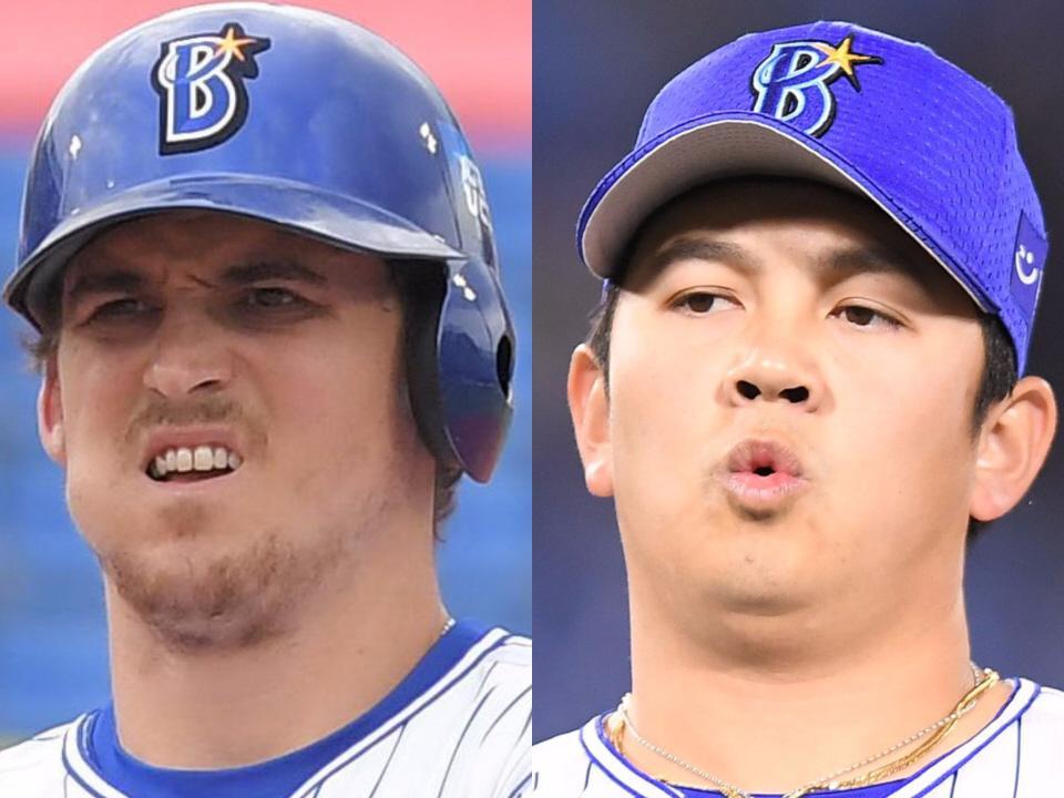 ＤｅＮＡのオースティン（左）と山崎