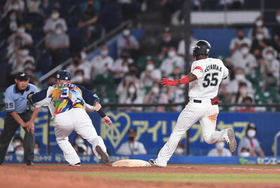 西武 愛斗 強肩発動 エチェバリアをライトゴロに仕留める 野球 デイリースポーツ Online