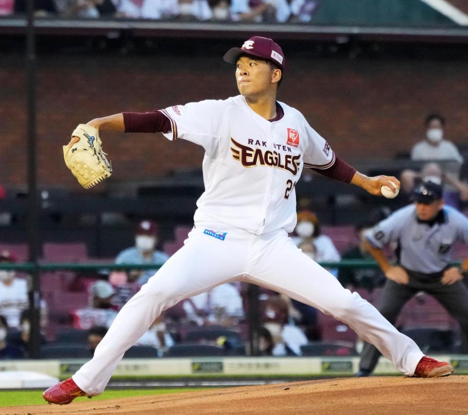 オリックス戦に先発した楽天・早川＝楽天生命パーク