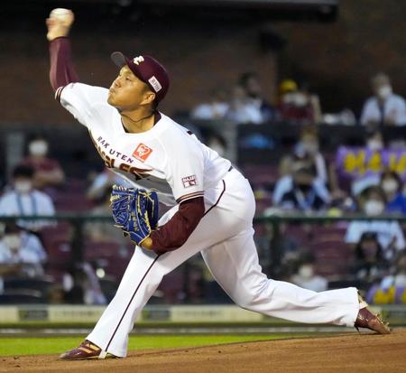 オリックス戦に先発した則本昂＝楽天生命パーク