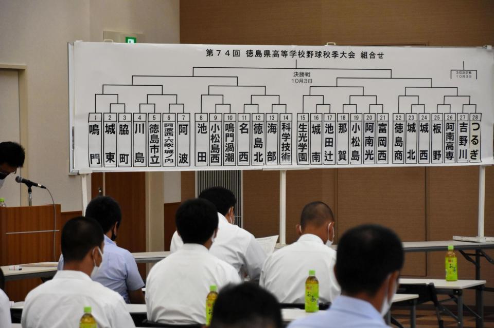 　徳島県秋季大会の組み合わせが決定した