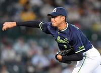 先発し、投げ込む奥川（撮影・田中太一）